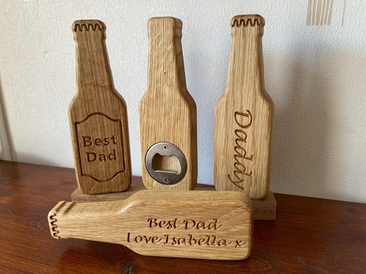 Oak Beer Bottle shaped Opener
