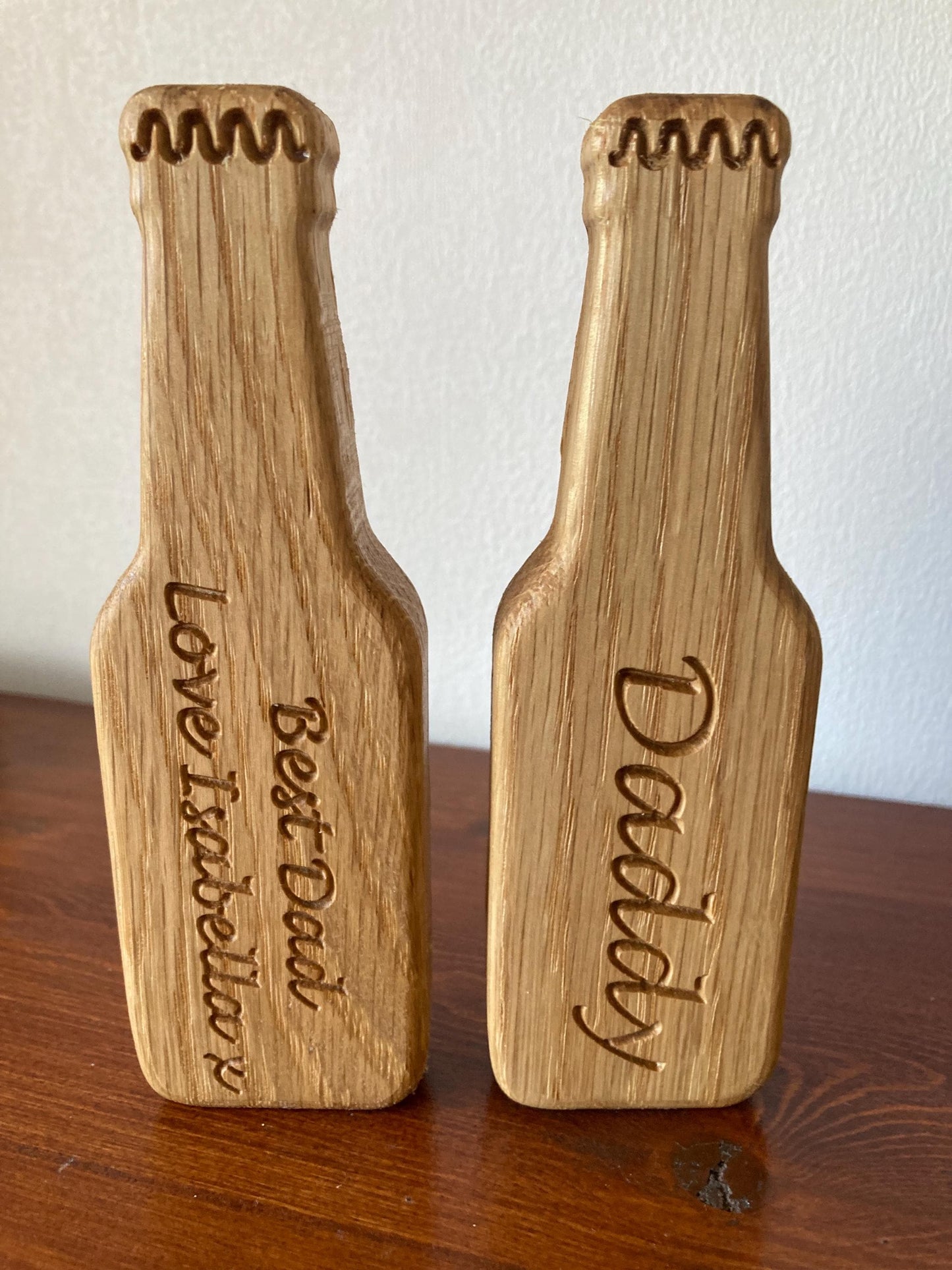 Oak Beer Bottle shaped Opener