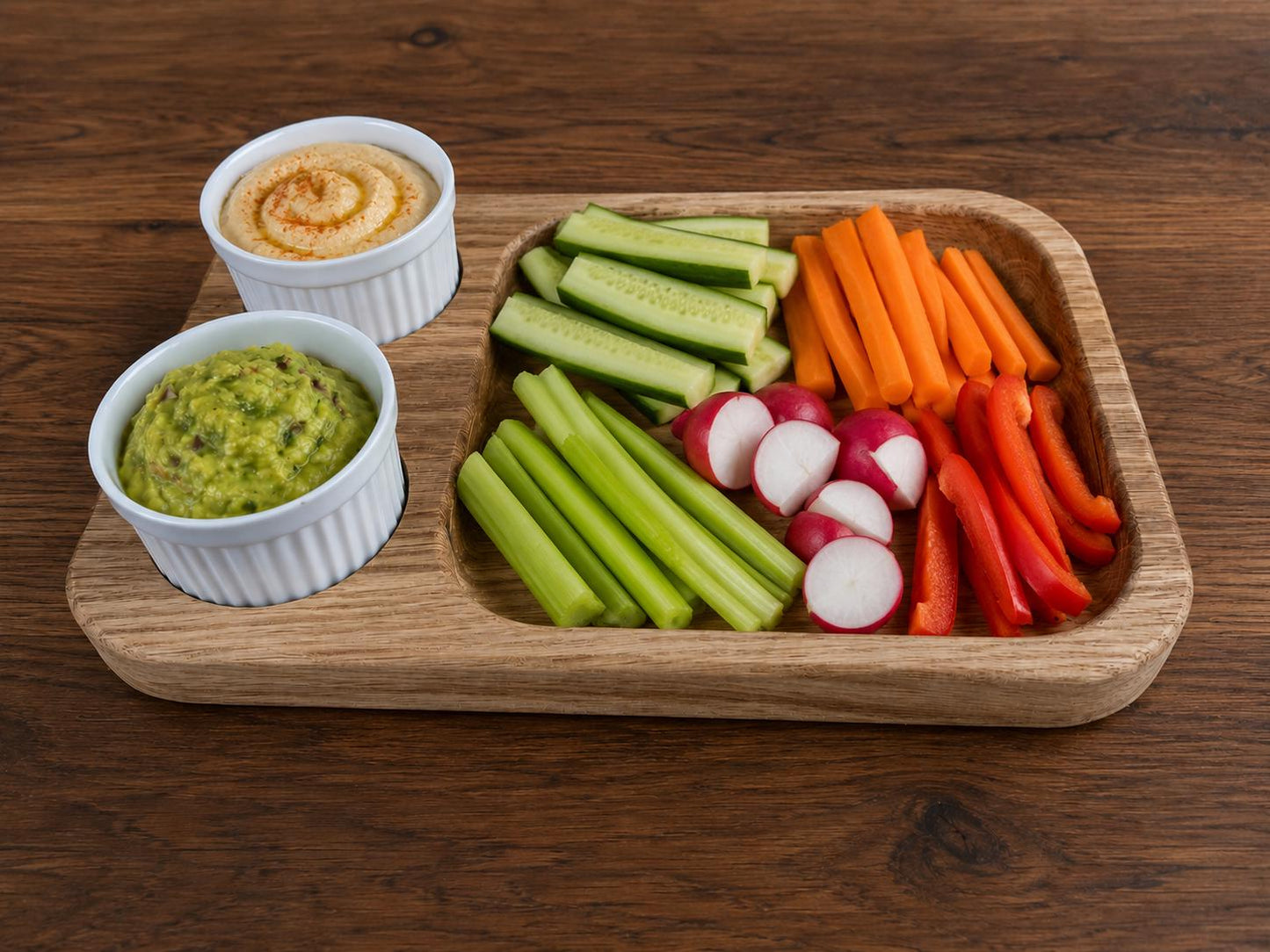 Oak Serving Bowl and Charcuterie Board, Sweets Dish (30 x 19 cm)
