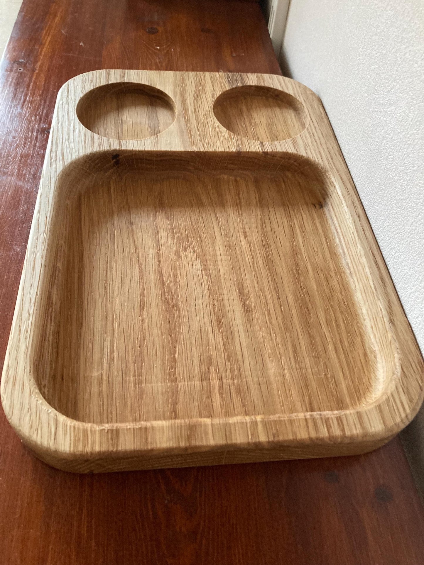 Oak Serving Bowl and Charcuterie Board, Sweets Dish (30 x 19 cm)