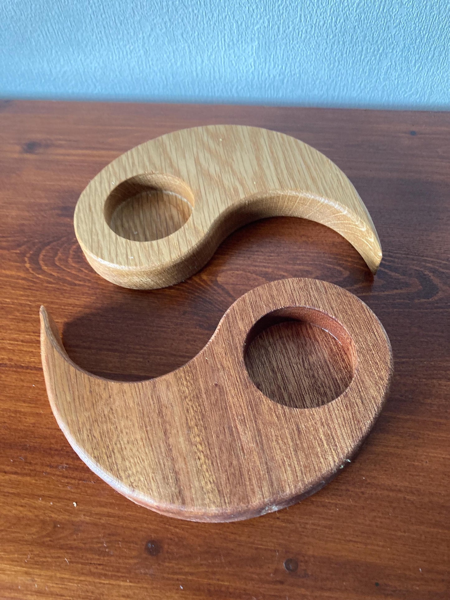 Yin-Yang tea light holder, yin and yang