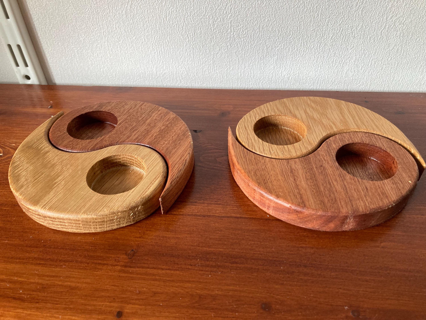 Yin-Yang tea light holder, yin and yang